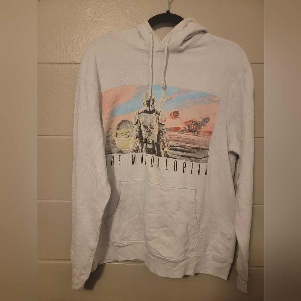 Kids White Graphic Hoodie